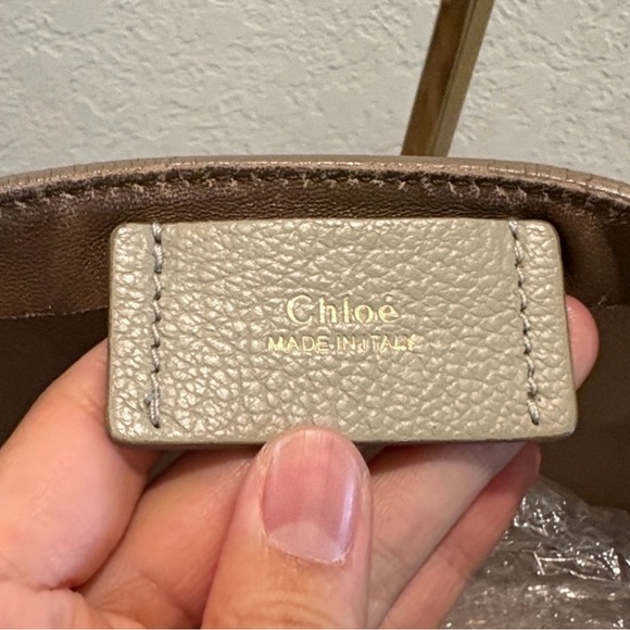 Chloe Light Gray Leather Tote - Picture 2 of 14